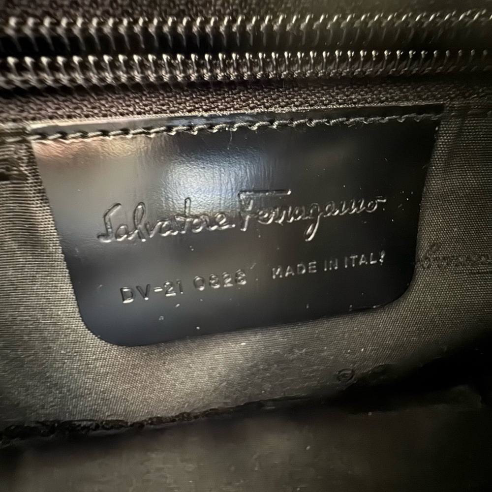 Salvatore Ferragamo Woven Fabric & Patent Leather Mini Bag - Picture 4 of 4